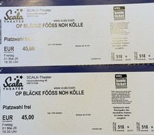 2 X SCALA THEATER - FR 01.05.2026 - 19:30 UHR - OP BLÄCKE FÖÖSS NOH KÖLLE - KÖLN