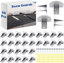 50 Pcs Snow Guards, Roofs Snow Guards, Stainless Steel Snow Stops, Prevent Slidi