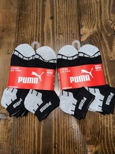 Puma Men  s Large Athletic Socks 6-Pair Lot Of 2 Cushioned Low Cut New
