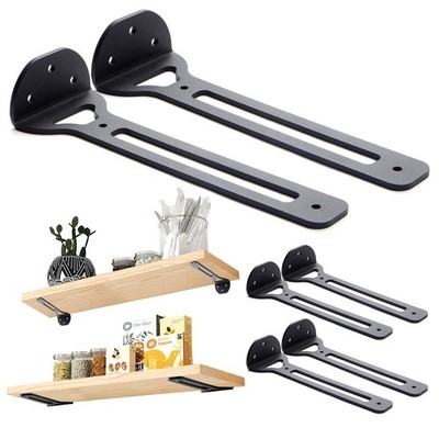 6 PCS Industrial Metal Heavy Duty L Shape Floating Shelf Bracket 10 Inch
