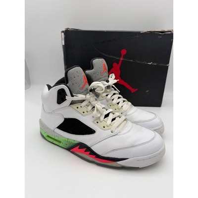 Air Jordan 5 Retro Pro Stars White Poison Green Infrared 136027-115 Mens Size 11