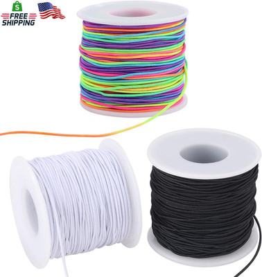 Stretchy String for Bracelets, 3 Rolls 1 Mm 495 Feet Sturdy Elastic String Cord
