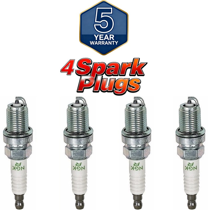 Set of 4 NGK V-Power Resistor Power Performance Spark Plugs BKR6E11 # 2756
