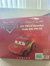 Rare Disney's "Cars" Lightning Mcqueen CD/Radio/Aux Boom Box Made 2007 Toys R Us
