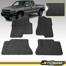 Fits 99-06 Chevrolet Silverado 1500 Crew Cab Floor Mats Dark Gray Grey Nylon 4pc