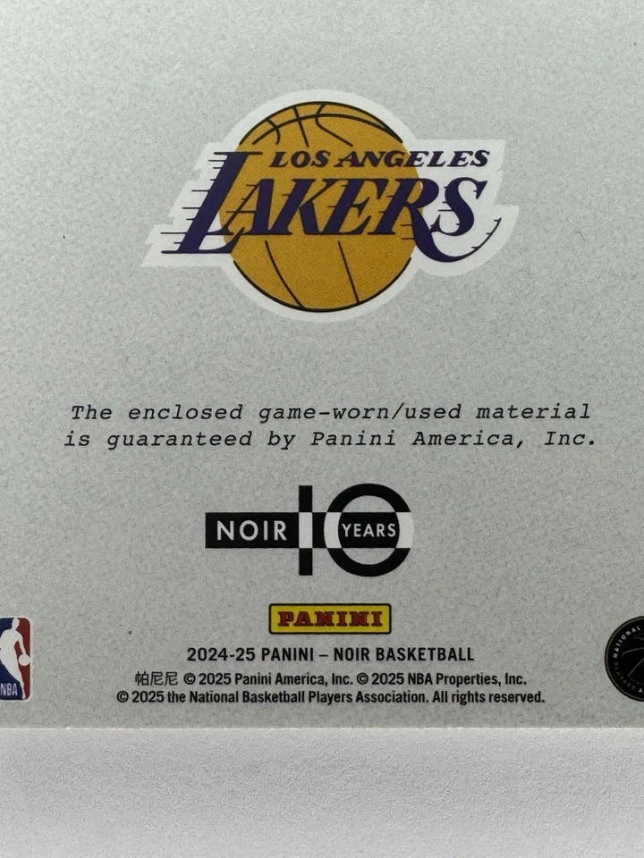 LeBron James 2024-25 Panini Noir Screenplay Jerseys /49 #SJ-LBJ - Image 3 of 4
