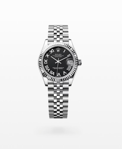 2025 Rolex Datejust 31 Black Roman 278274 Stainless Steel Fluted Bezel Jubilee