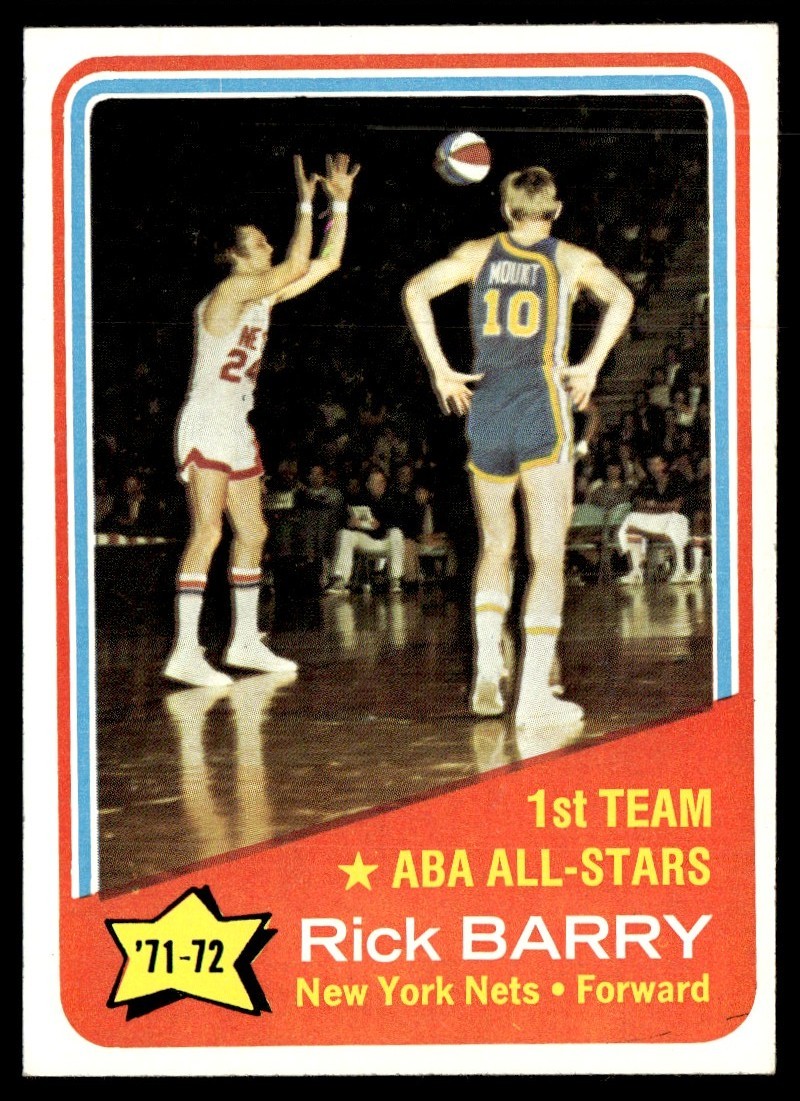 1972-73 Topps Basketball Card Rick Barry New York Nets #250 EX-MT