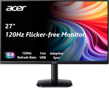 27" FHD IPS Monitor, 120Hz, 99 sRGB, Adaptive-Sync, HDMI  VGA Ports