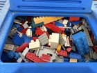 Vintage Lego Carrying Case Plastic Storage Box LEGOS INCLUDEd — photo 2