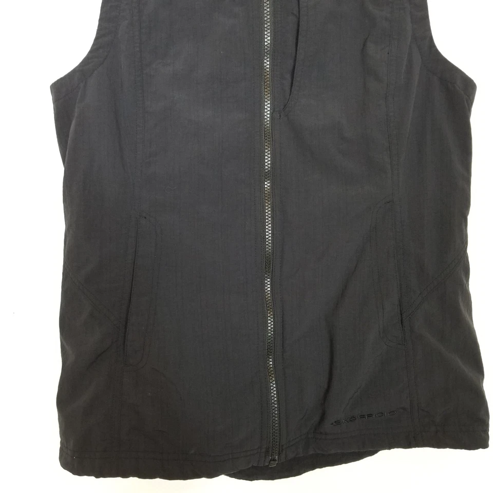 ExOfficio Mujeres FlyQ Chaleco Cremallera Chaqueta Talla M Negro Nylon Aire Libre Senderismo Camping Foto 3 de 4