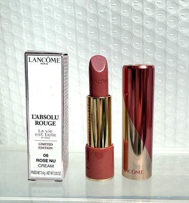 Lancome L'ABSOLU ROUGE La Vie Est Belle 06 Rose Nu Cream Limtd Edition Full Sz