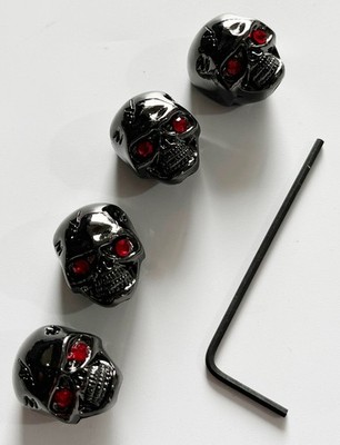 Electric Guitar Parts For Volume Tone Control Knobs Skull Head 4 Pcs Black