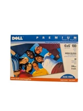 Dell premium photo paper 4 x 6 high gloss acid free 100 sheets 