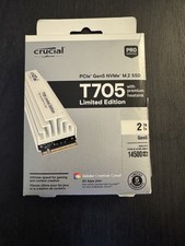 Crucial T705 PCIe Gen5 NVMe M.2 SSD 2TB w/ White Heatsink [CT2000T705SSD5A]