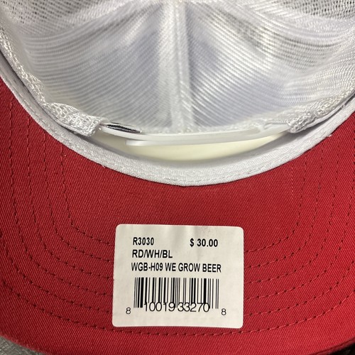 America Est 1776 We Grow Beer Snapback Trucker Hat Red White Blue - Picture 3 of 4