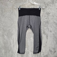Lululemon Train Times Crop Yoga Pants 6 Gray Capri Leggings Women Athleisure