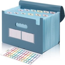 Accordion File Organizer, Expanding File Folder with 13 Pockets, Portable