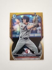 2023 Bowman Draft - Chrome Christian Knapczyk #BDC-180 Gold Refractor /50 (RC)
