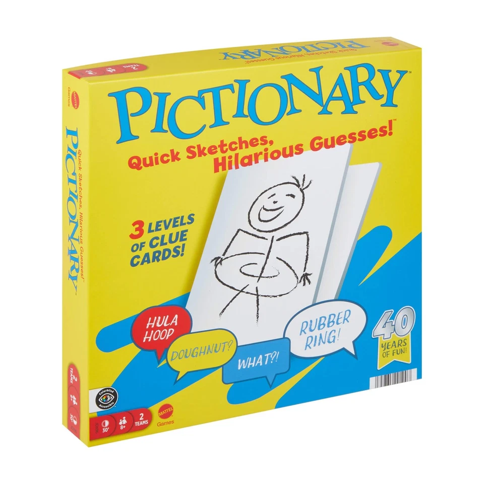 Mattel Pictionary Family Board Game for Kids & Adults Game Night
