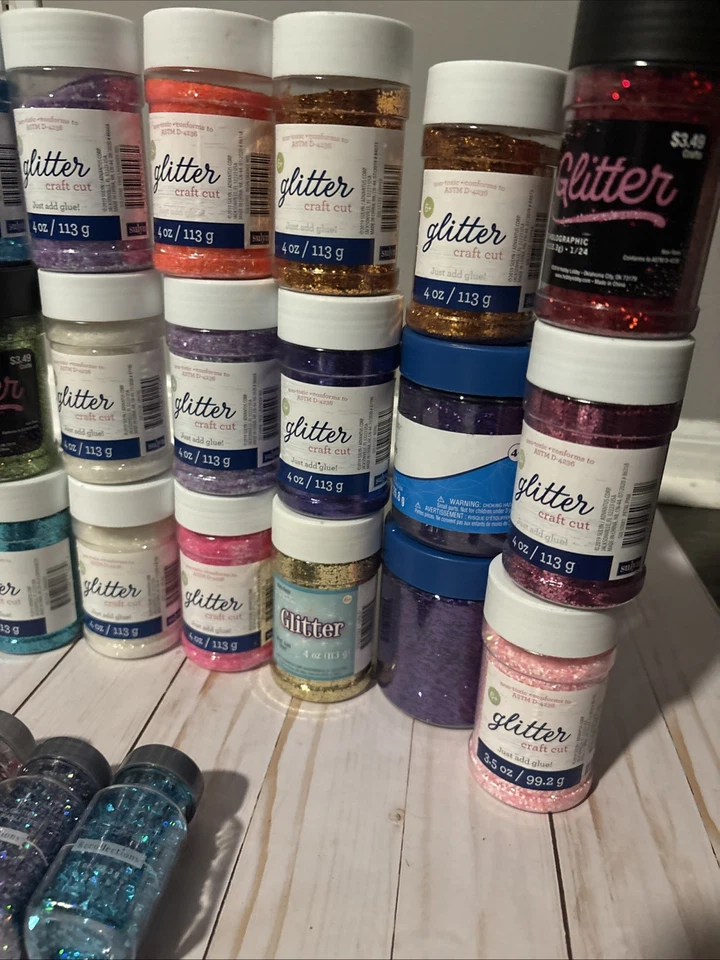 Lote Brillo - 27 Tarros Artesanal Inteligente y Creatología Mezcla Fino y Grueso - 24 Nuevos Otros U Foto 2 de 4