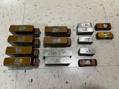 Machinist Angle Setup Blocks Lot Ribbed Tapered Precision w/ Cases (Add l Added)