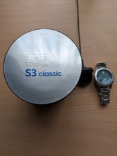 samsung galaxy gear s3 classic with silver coloured strap