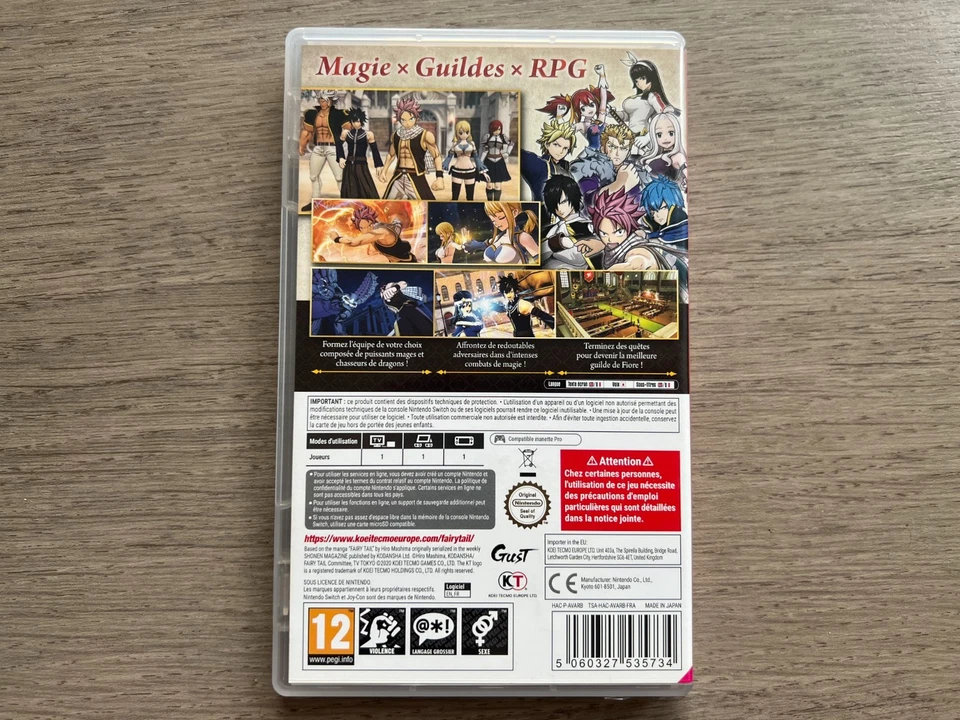 FAIRY TAIL SWITCH FR OCCASION (GAME IN ENGLISH/FRANCAIS), photo 2 sur 4