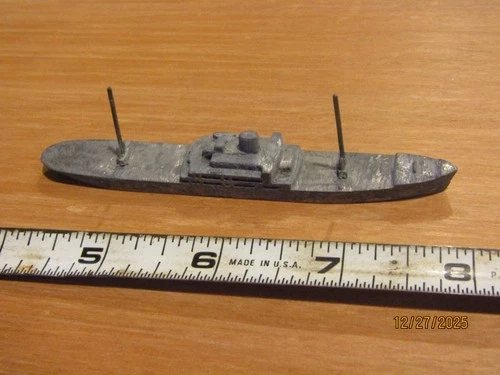 Vintage WWII Japanese Kinyru Cargo WW2 Waterline Ship Metal 4" Manufacturer ?