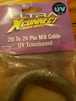 20 To 24 Pin MB Cable. UV Translucent. High Quality Cable. Computer Accessories.