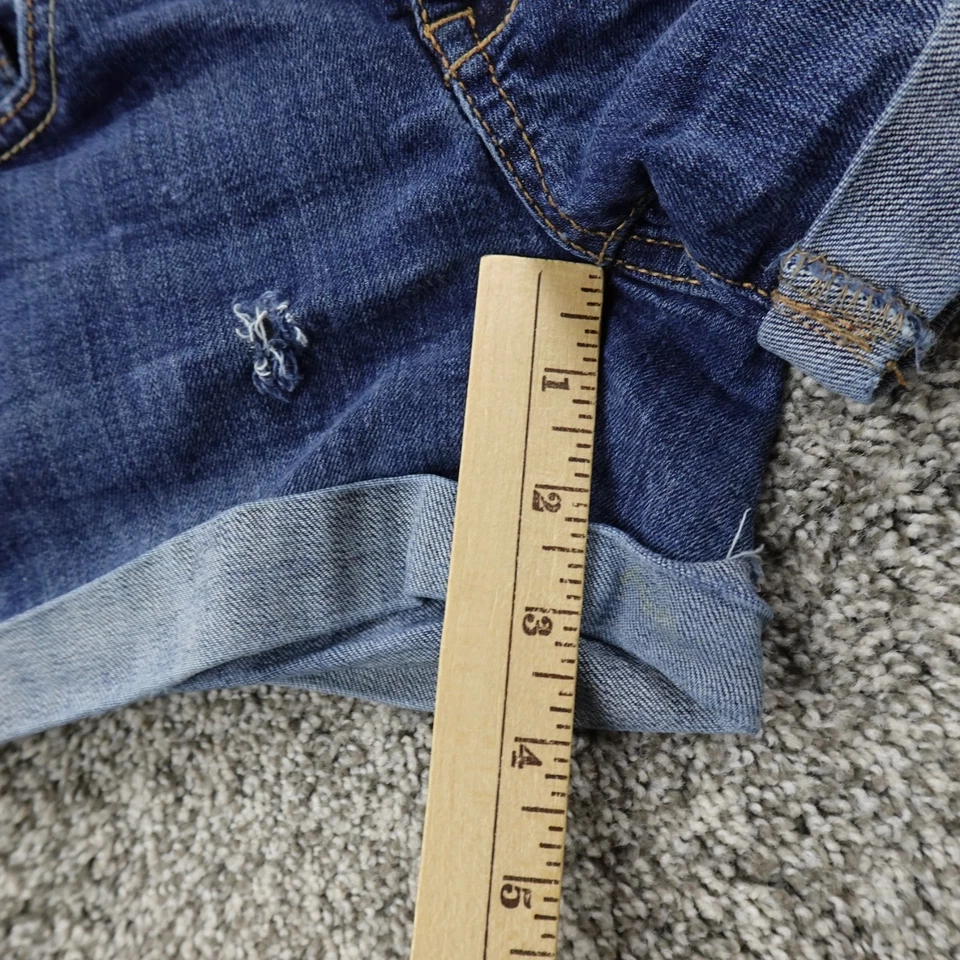 Pantalones Cortos Aeropostale Para Mujer 00 Azul Denim Jean Tiro Ultra Bajo Mini Micro Midi Y2K Foto 4 de 4