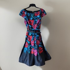 Eliza J Floral Faille Fit & Flare Dress w/Pocket Size 8 – Wedding Brunch Party