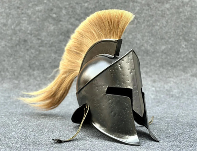 #ad 300 Spartan Helmet King Leonidas Steel Helmet Authentic 300 Movie Replica $105.00