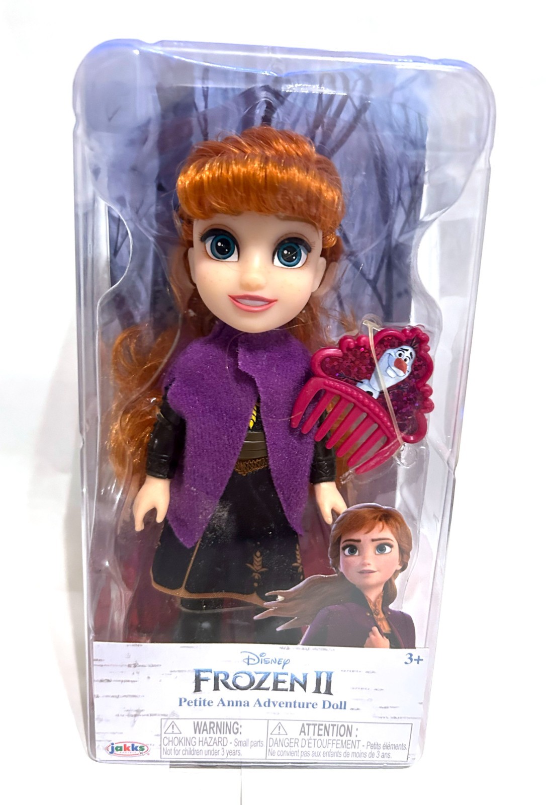 Disney FROZEN 2 Petite Anna Adventure Doll w/ Mini Comb NEW 