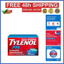 Tylenol PM Extra Strength Nighttime Pain Reliever  Sleep Aid 24 ct