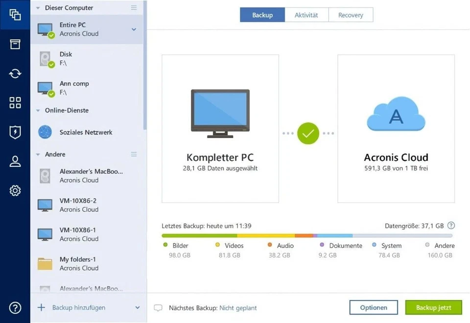 Acronis True Image 2025 Vollversion 5 PC/Mac Dauerlizenz DE/ML + Handbuch NEU - Bild 3 von 3