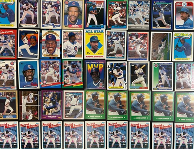 #ad Andre Dawson Lot 45 Cards 33 Different — Oddballs Food Issues Inserts $14.99