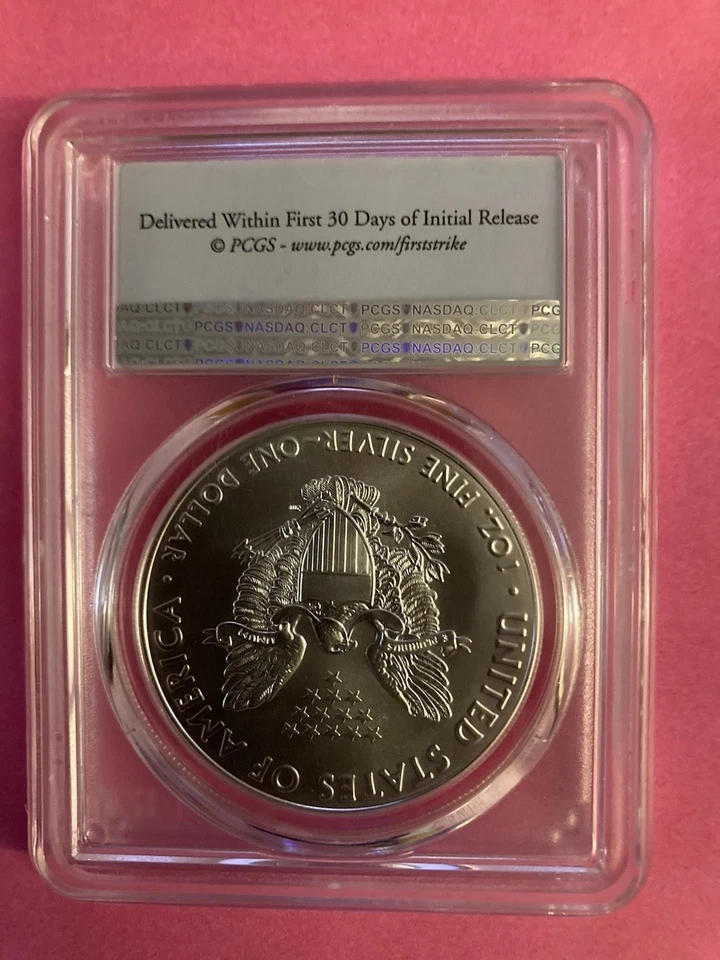2018 American Silver Eagle 1 oz .999 Fine Silver Dollar PCGS MS69 - Image 2 of 2