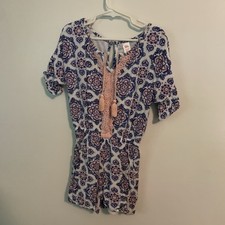 Girls Size 6 Justice Short Sleeved Jumpsuit