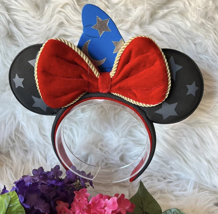 Disney Fantasia Sorcerer Mickey Loungefly Minnie Ears with Dust Bag NWT