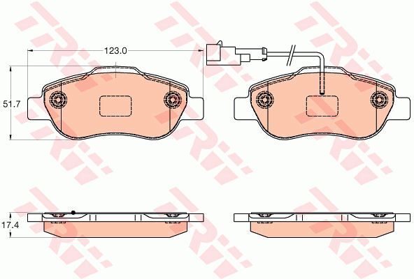 Plaquettes de frein Fiat 500 et 500 C 1.2 et 1.3 D Multijet en céramique