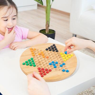 Traditionelle chinesische Dame 60 Holzmurmeln für Kinder Erwachsene Sammlungen