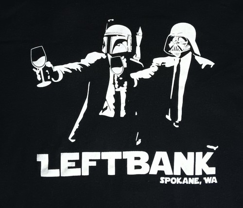 Star Wars Darth Vader Boba Fett toasting wine t-shirt bar pub men in black - Picture 4 of 4