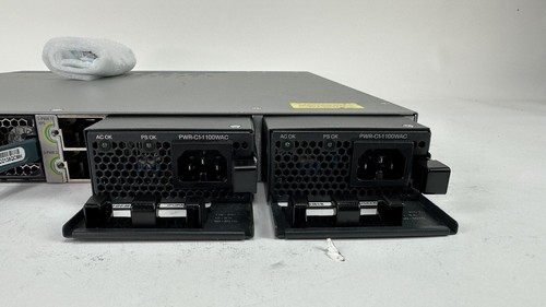 Cisco Catalyst WS-C3850-24U-S 24-Port 1GE UPoE Ethernet Switch 2x 1100W PSU Ears - Picture 5 of 12