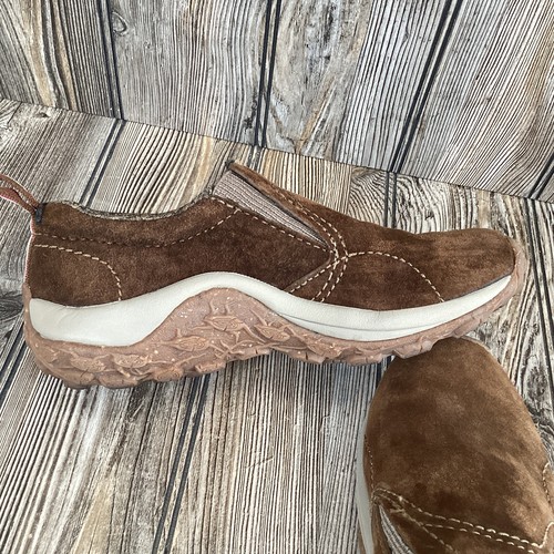 Merrell Womens Era Moc Vibram Loafer Comfort Brown Suede Slip On Shoes Size 5.5 - Picture 6 of 12