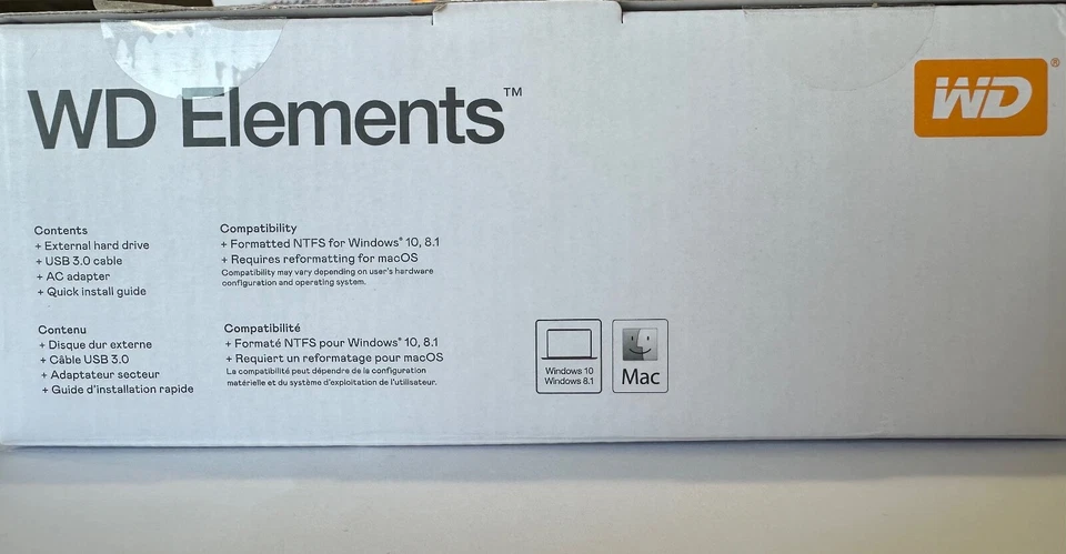 WD 14TB Elements Desktop External Hard Drive - WDBWLG0140HBK-NESN Lightly Used - Image 3 of 4