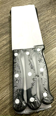 Kitchen Stainless Steel Knives 5'' Black, Set of 6