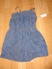 NWT GAP Kids Girls Chambray Denim Romper Shortalls One Piece XS 4 5