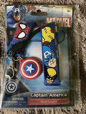 Marvel Character Lanyard with Captain America Shield Monogram  NEW  SEALED