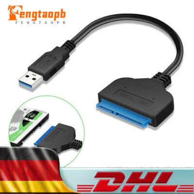USB 3.0 zu SATA Adapter Kabel für Windows 98/2000/XP/Vista/7/8/10, Mac OS X DHL